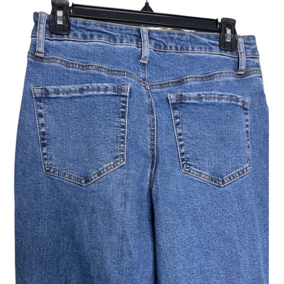 Wild Fable Extreme Flare Bottom Hippie Festival Button Fly Jean Size 8 - Picture 7 of 9